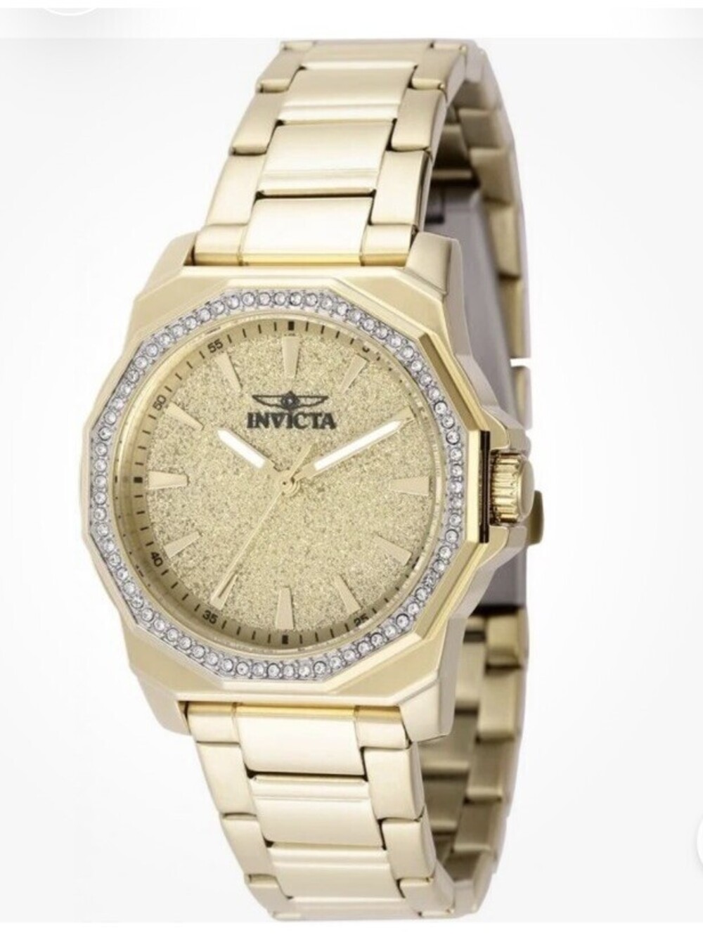 Invicta Speedway 49130 Ladies 34mm White Dial Quartz Stainless Steel Watch